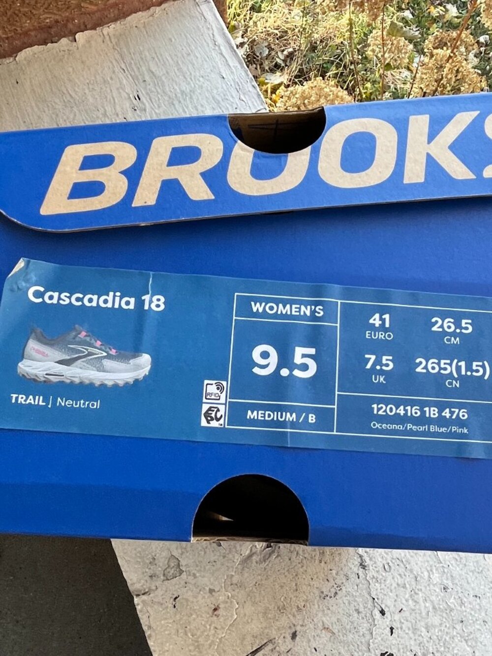 BROOKS Cascadia 18 Trail Adapt Running Oceana Shoes 9.5 B 41 M Womens - Picture 8 of 9